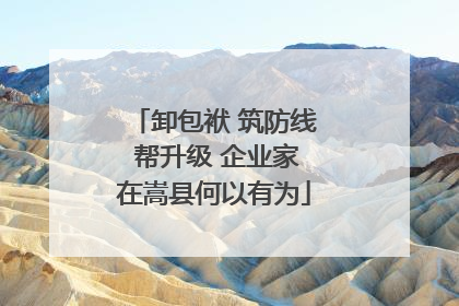 卸包袱 筑防线 帮升级 企业家在嵩县何以有为