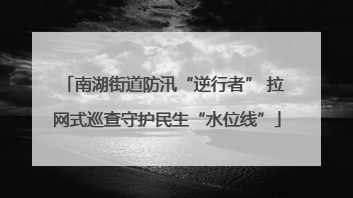 南湖街道防汛“逆行者” 拉网式巡查守护民生“水位线”