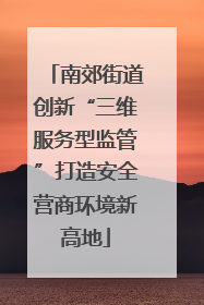 南郊街道创新“三维服务型监管”打造安全营商环境新高地