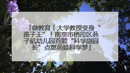 做教育︱大学教授变身“孩子王”！南京市栖霞区燕子矶幼儿园首聘“科学副园长”点燃萌娃科学梦