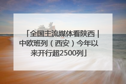 全国主流媒体看陕西｜中欧班列（西安）今年以来开行超2500列