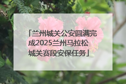 兰州城关公安圆满完成2025兰州马拉松城关赛段安保任务