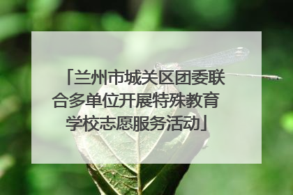 兰州市城关区团委联合多单位开展特殊教育学校志愿服务活动