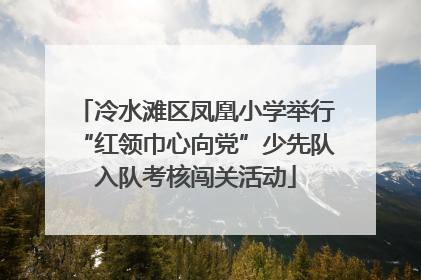 冷水滩区凤凰小学举行“红领巾心向党”少先队入队考核闯关活动