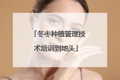 冬枣种植管理技术培训到地头