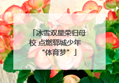 冰雪双星荣归母校 点燃郓城少年“体育梦”