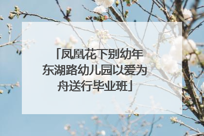 凤凰花下别幼年 东湖路幼儿园以爱为舟送行毕业班