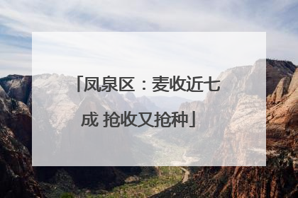 凤泉区：麦收近七成 抢收又抢种