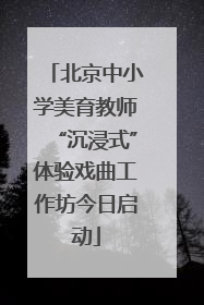 北京中小学美育教师“沉浸式”体验戏曲工作坊今日启动