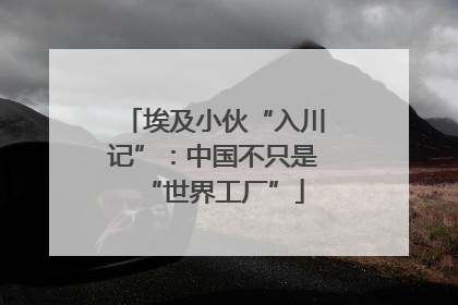 埃及小伙“入川记”：中国不只是“世界工厂”