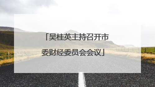 吴桂英主持召开市委财经委员会会议