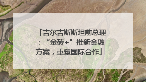 吉尔吉斯斯坦前总理：“金砖+”推新金融方案，重塑国际合作