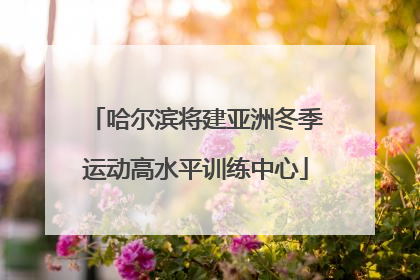 哈尔滨将建亚洲冬季运动高水平训练中心