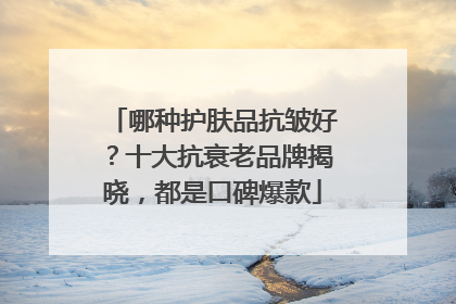 哪种护肤品抗皱好？十大抗衰老品牌揭晓，都是口碑爆款