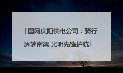 国网庆阳供电公司：骑行逐梦南梁 光明先锋护航