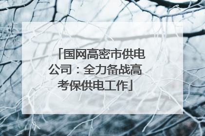 国网高密市供电公司：全力备战高考保供电工作