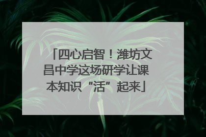 四心启智！潍坊文昌中学这场研学让课本知识“活”起来