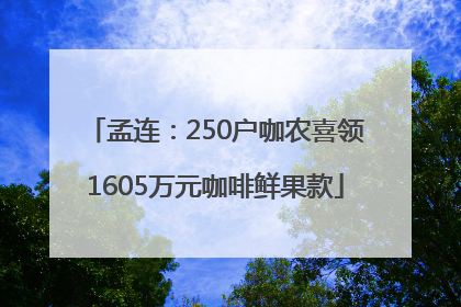 孟连：250户咖农喜领1605万元咖啡鲜果款