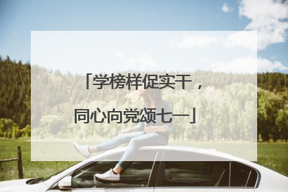学榜样促实干，同心向党颂七一
