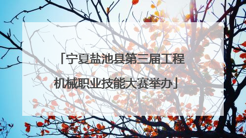 宁夏盐池县第三届工程机械职业技能大赛举办