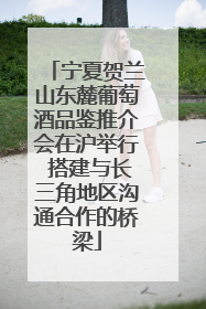 宁夏贺兰山东麓葡萄酒品鉴推介会在沪举行 搭建与长三角地区沟通合作的桥梁