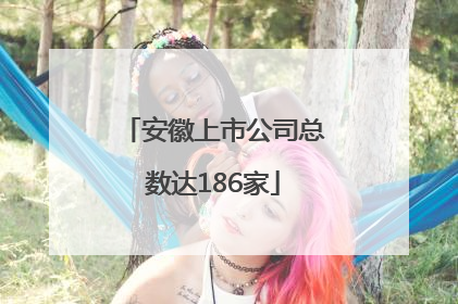 安徽上市公司总数达186家