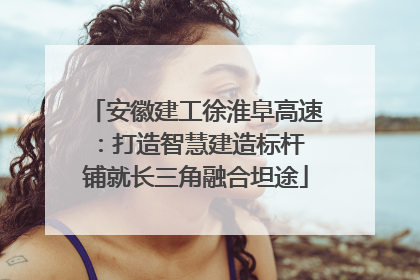 安徽建工徐淮阜高速：打造智慧建造标杆 铺就长三角融合坦途