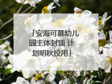 安海可慕幼儿园主体封顶 计划明秋投用