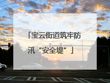 宝云街道筑牢防汛“安全堤”
