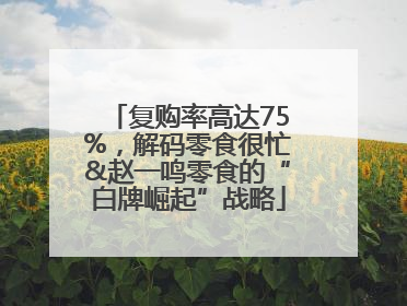 复购率高达75%，解码零食很忙&赵一鸣零食的“白牌崛起”战略