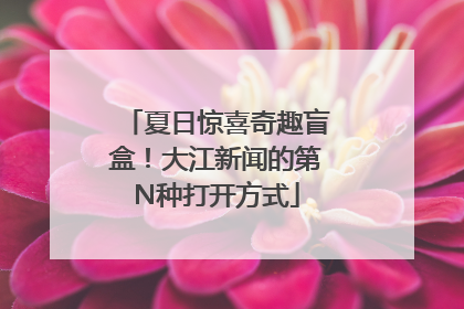 夏日惊喜奇趣盲盒！大江新闻的第N种打开方式