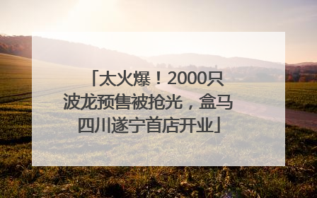 太火爆！2000只波龙预售被抢光，盒马四川遂宁首店开业