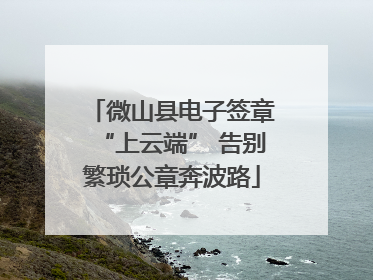 微山县电子签章“上云端” 告别繁琐公章奔波路
