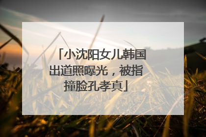小沈阳女儿韩国出道照曝光，被指撞脸孔孝真