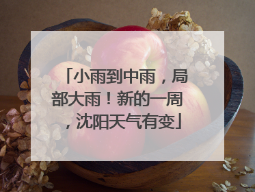 小雨到中雨，局部大雨！新的一周，沈阳天气有变