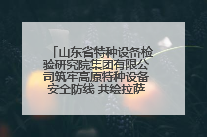 山东省特种设备检验研究院集团有限公司筑牢高原特种设备安全防线 共绘拉萨美好生活画卷