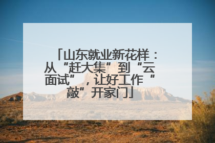 山东就业新花样：从“赶大集”到“云面试”，让好工作“敲”开家门