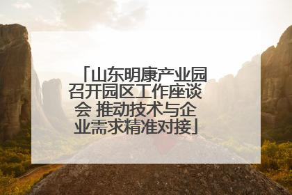 山东明康产业园召开园区工作座谈会 推动技术与企业需求精准对接
