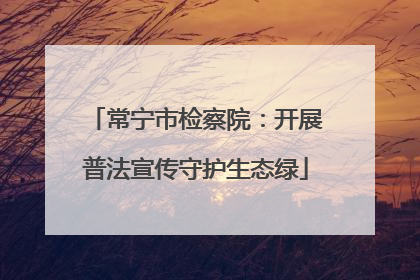 常宁市检察院：开展普法宣传守护生态绿