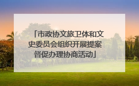 市政协文旅卫体和文史委员会组织开展提案督促办理协商活动