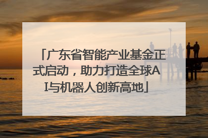 广东省智能产业基金正式启动，助力打造全球AI与机器人创新高地