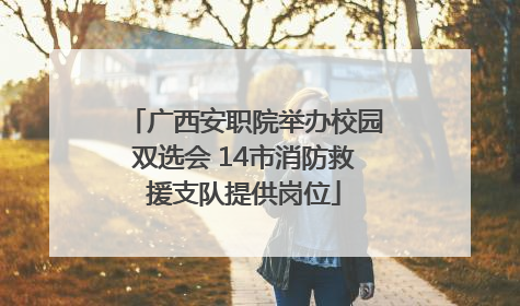 广西安职院举办校园双选会 14市消防救援支队提供岗位