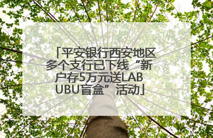 平安银行西安地区多个支行已下线“新户存5万元送LABUBU盲盒”活动