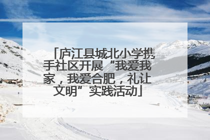 庐江县城北小学携手社区开展“我爱我家，我爱合肥，礼让文明”实践活动