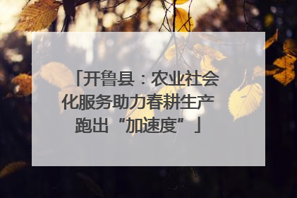 开鲁县：农业社会化服务助力春耕生产跑出“加速度”
