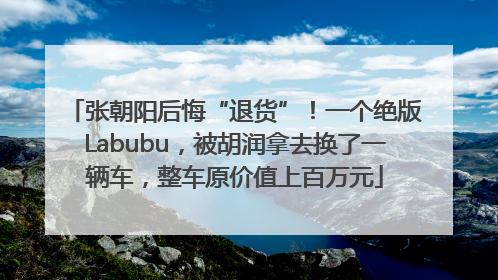 张朝阳后悔“退货”！一个绝版Labubu，被胡润拿去换了一辆车，整车原价值上百万元