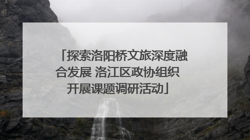 探索洛阳桥文旅深度融合发展 洛江区政协组织开展课题调研活动