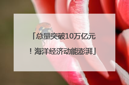 总量突破10万亿元！海洋经济动能澎湃