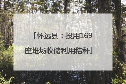 怀远县：投用169座堆场收储利用秸秆