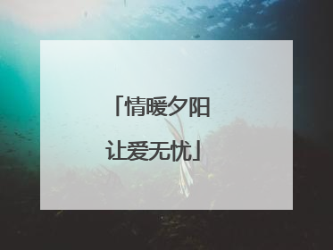 情暖夕阳 让爱无忧
